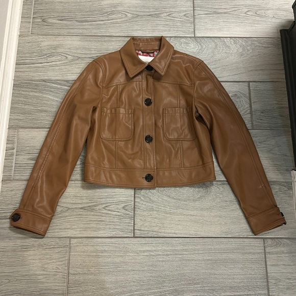 Anthropologie Katy Cropped Faux Leather Jacket - Picture 5 of 12